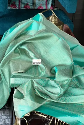 Pure Silk Kanjivaram - Sea green