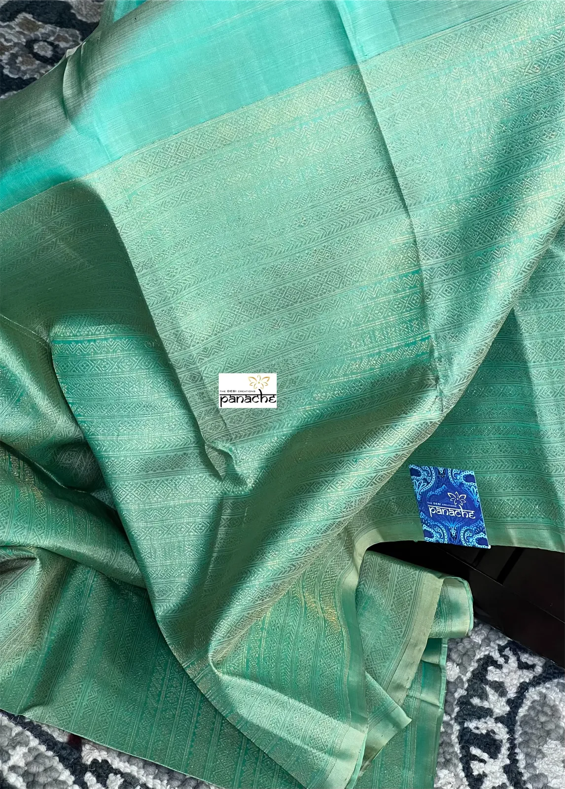 Pure Silk Kanjivaram - Sea green