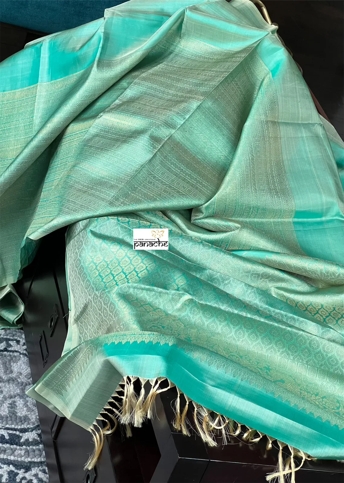 Pure Silk Kanjivaram - Sea green