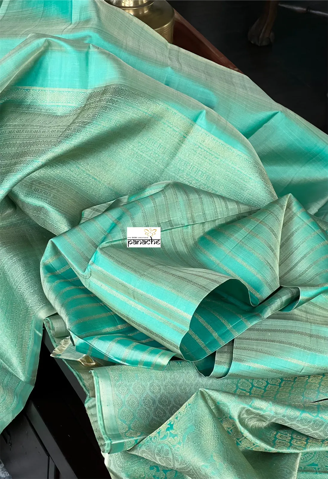 Pure Silk Kanjivaram - Sea green