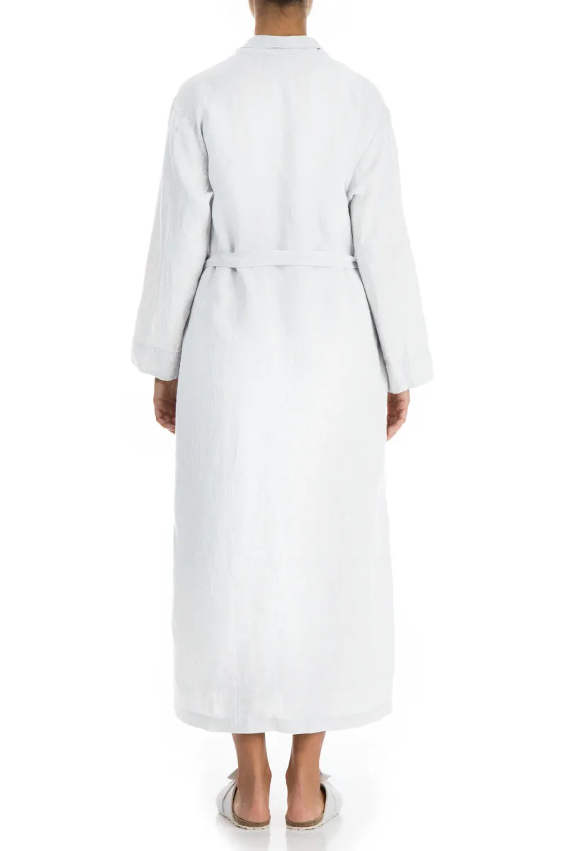 Pure White Linen Bathrobe