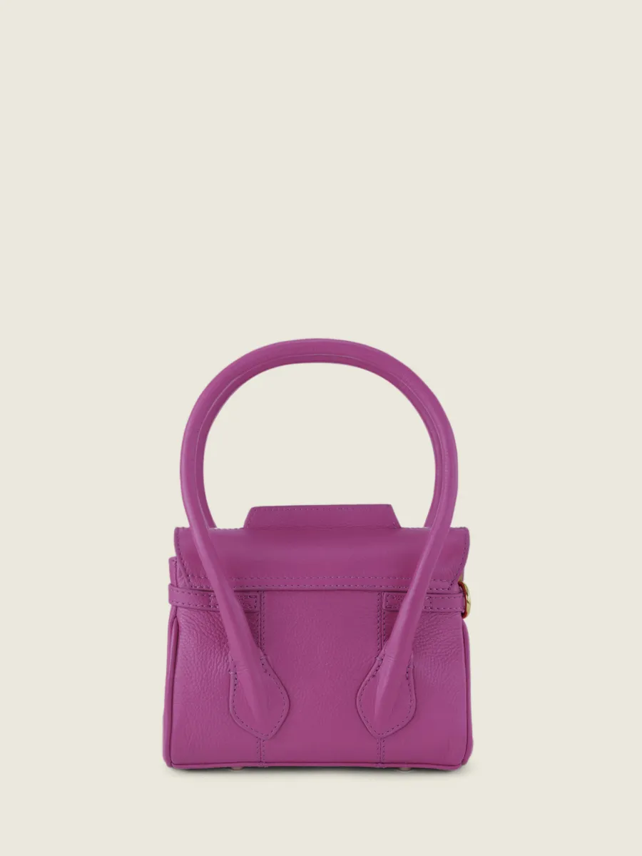 Purple Leather Mini Handbag for Women - Colette XS Sorbet Blackcurrant | PAUL MARIUS