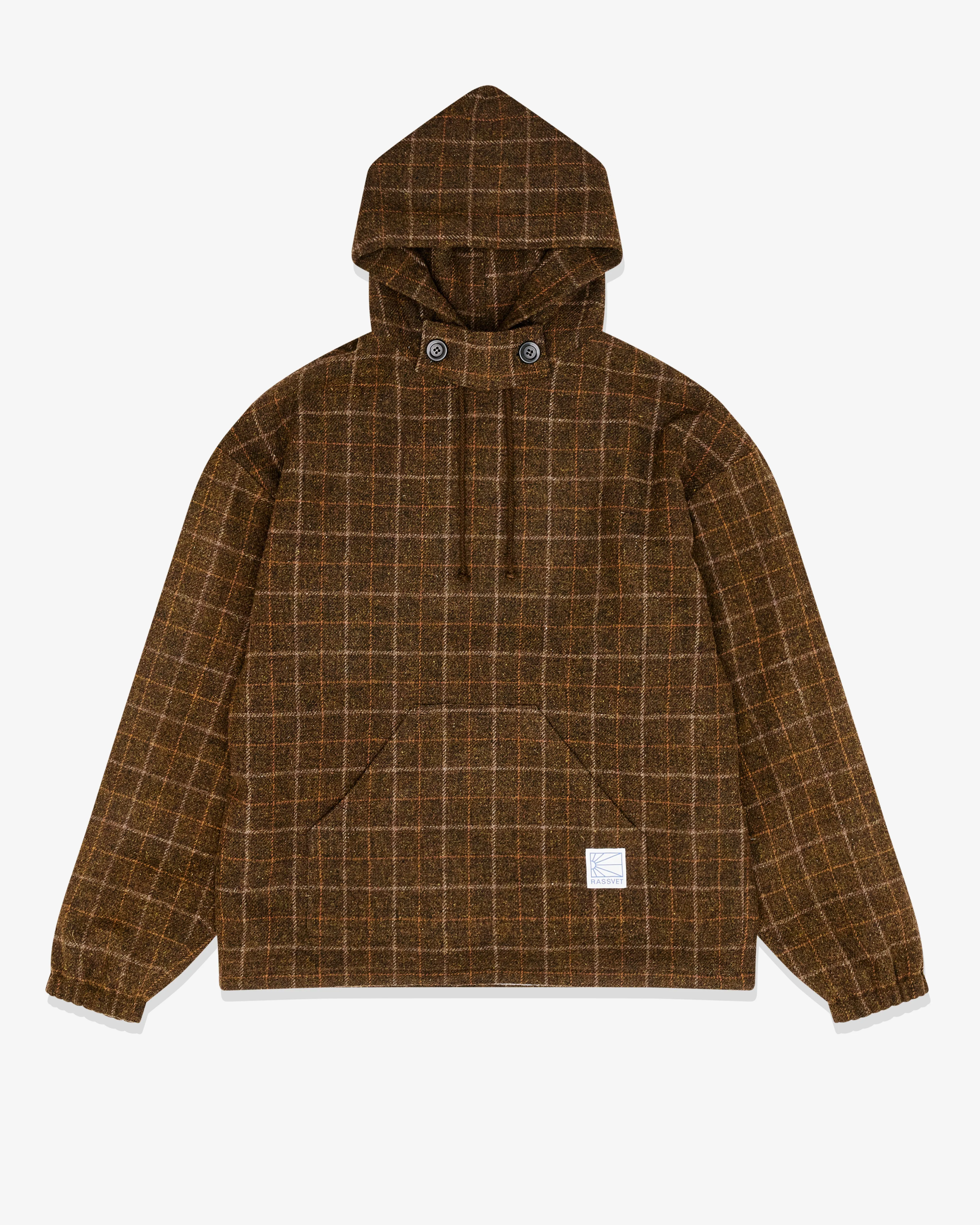 Rassvet  Men's Flannel Thermal Hooded Jacket  Brown