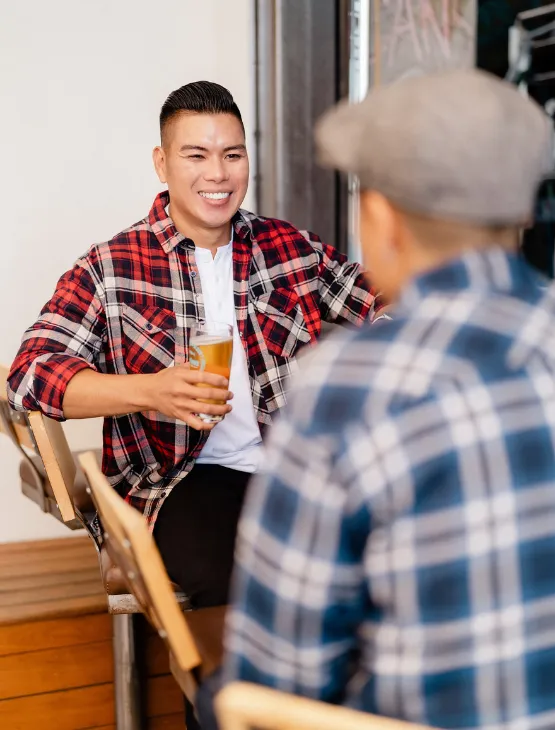 Red Plaid Flannel Button-Up