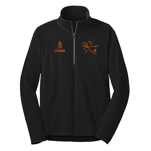 Rhino Page Signature CoolWick Microfleece 1/2 Zip Pullover Black Orange