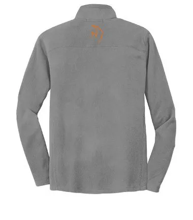 Rhino Page Signature CoolWick Microfleece 1/2 Zip Pullover Grey Orange