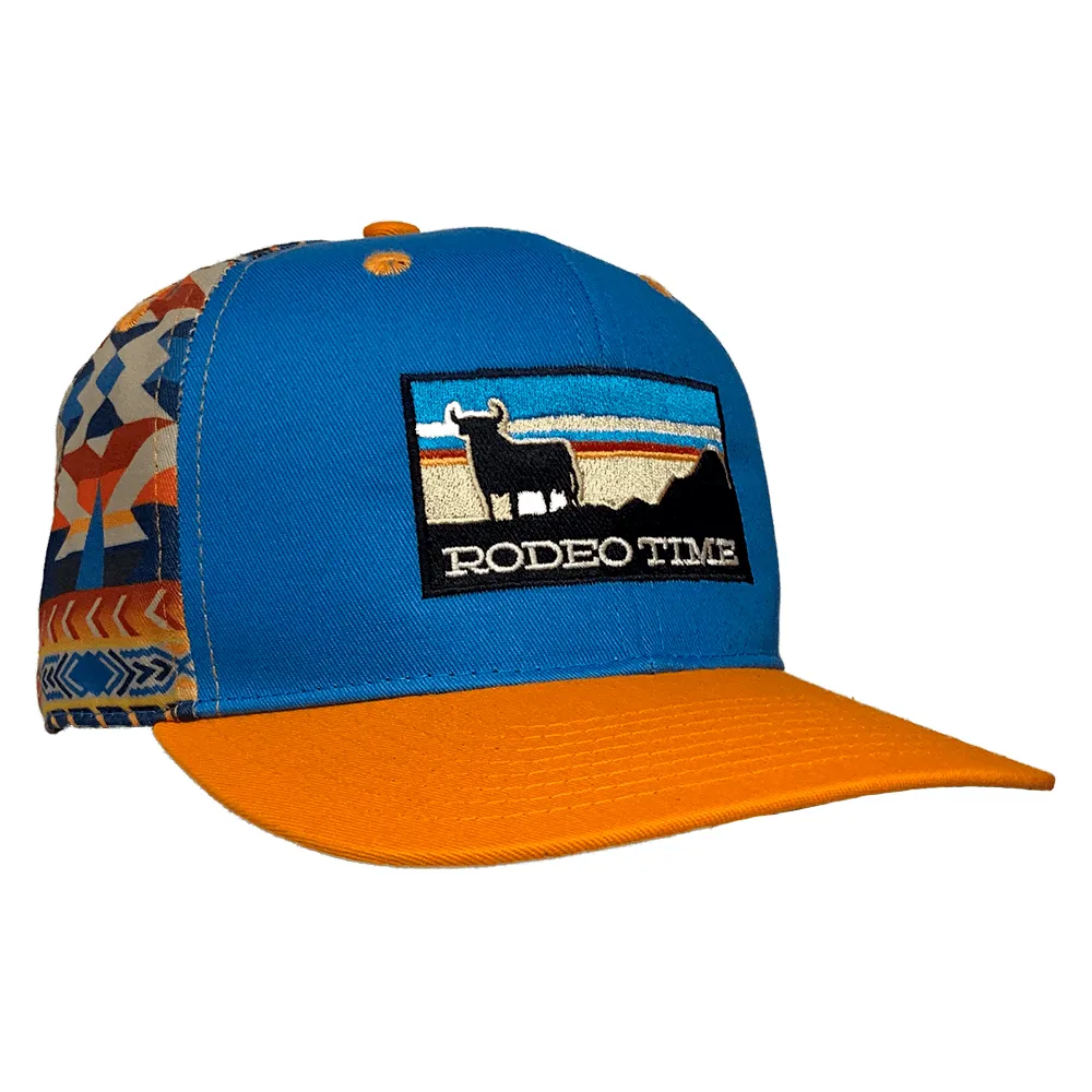 Rodeo Time Sunset Navajo Orange Flatbill