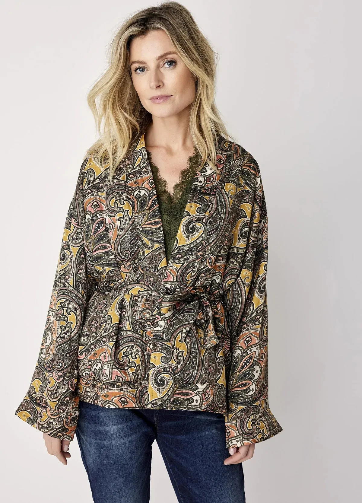 Sacs of Ashbourne   Summum Paisley Print Kimono