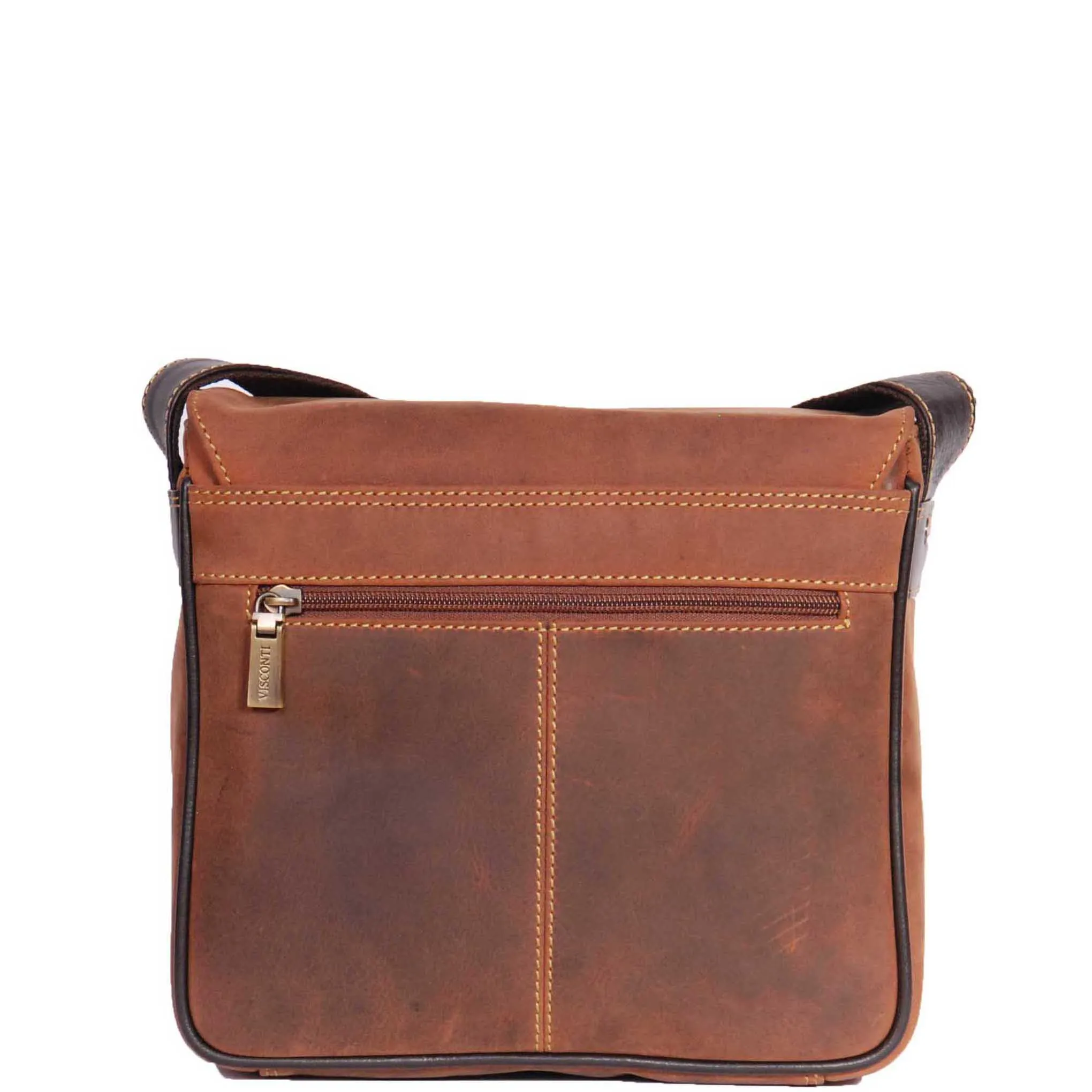 Satchel Style Leather Flight Bag HOL12 Tan