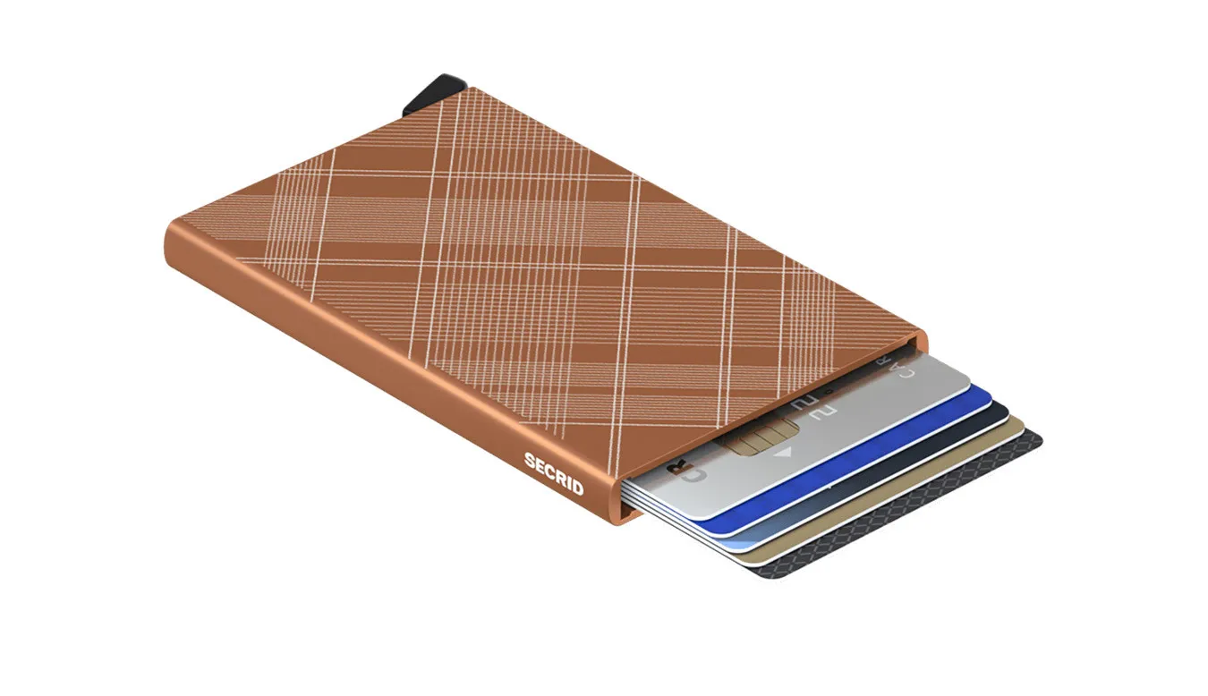 Secrid Cardprotector Laser Tartan Rust