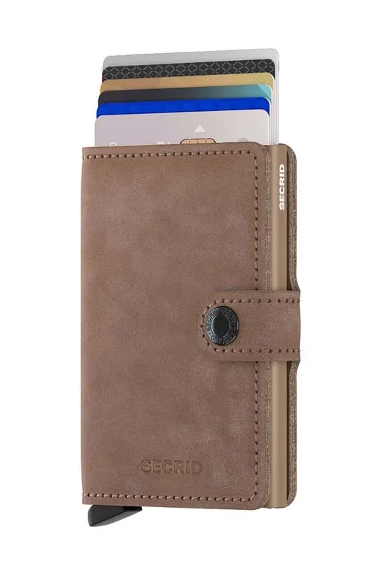 Secrid leather wallet beige color