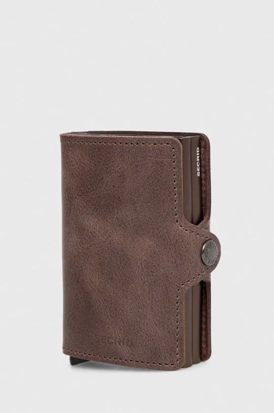 Secrid leather wallet brown color