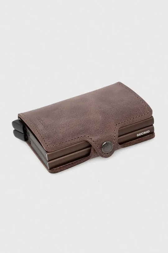 Secrid leather wallet brown color