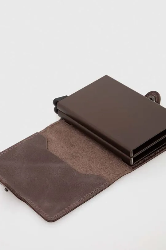 Secrid leather wallet brown color