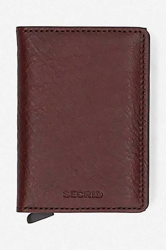 Secrid leather wallet maroon color