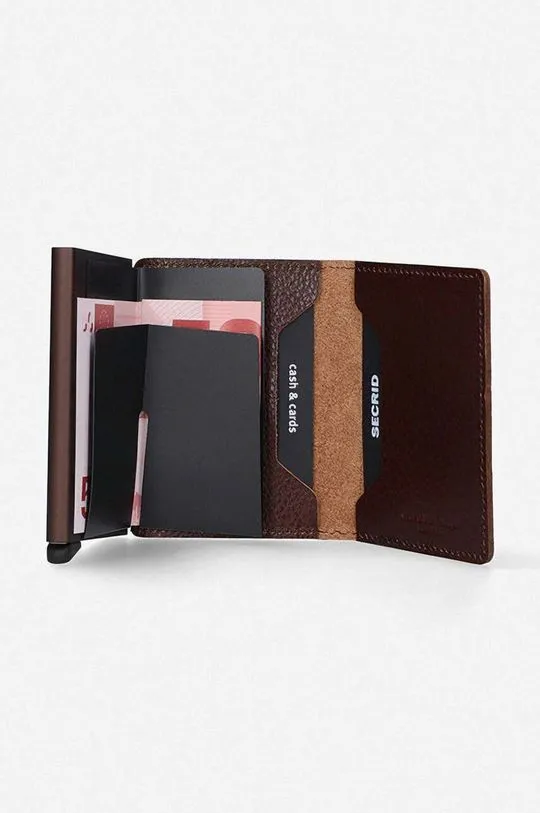 Secrid leather wallet maroon color