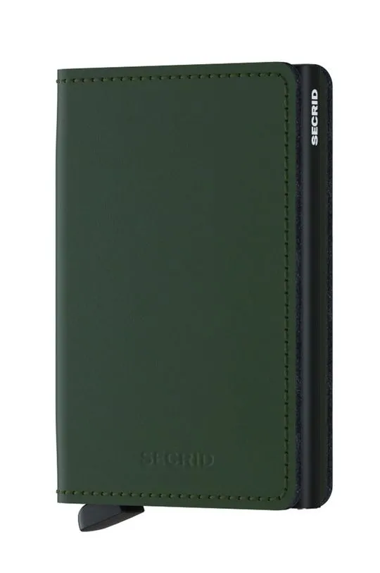 Secrid leather wallet men’s green color