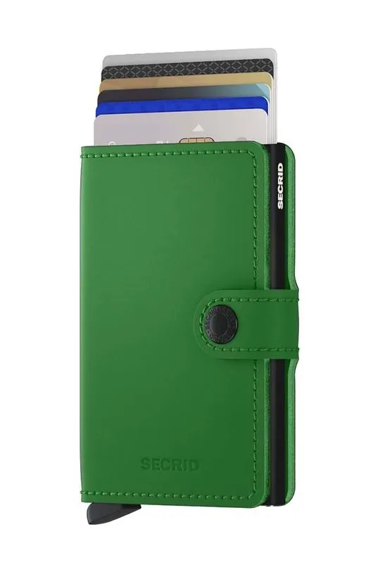 Secrid leather wallet Miniwallet Matte Bright Green green color