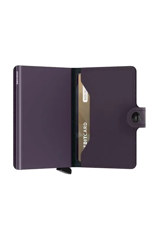 Secrid leather wallet Miniwallet Matte Dark Purple violet color