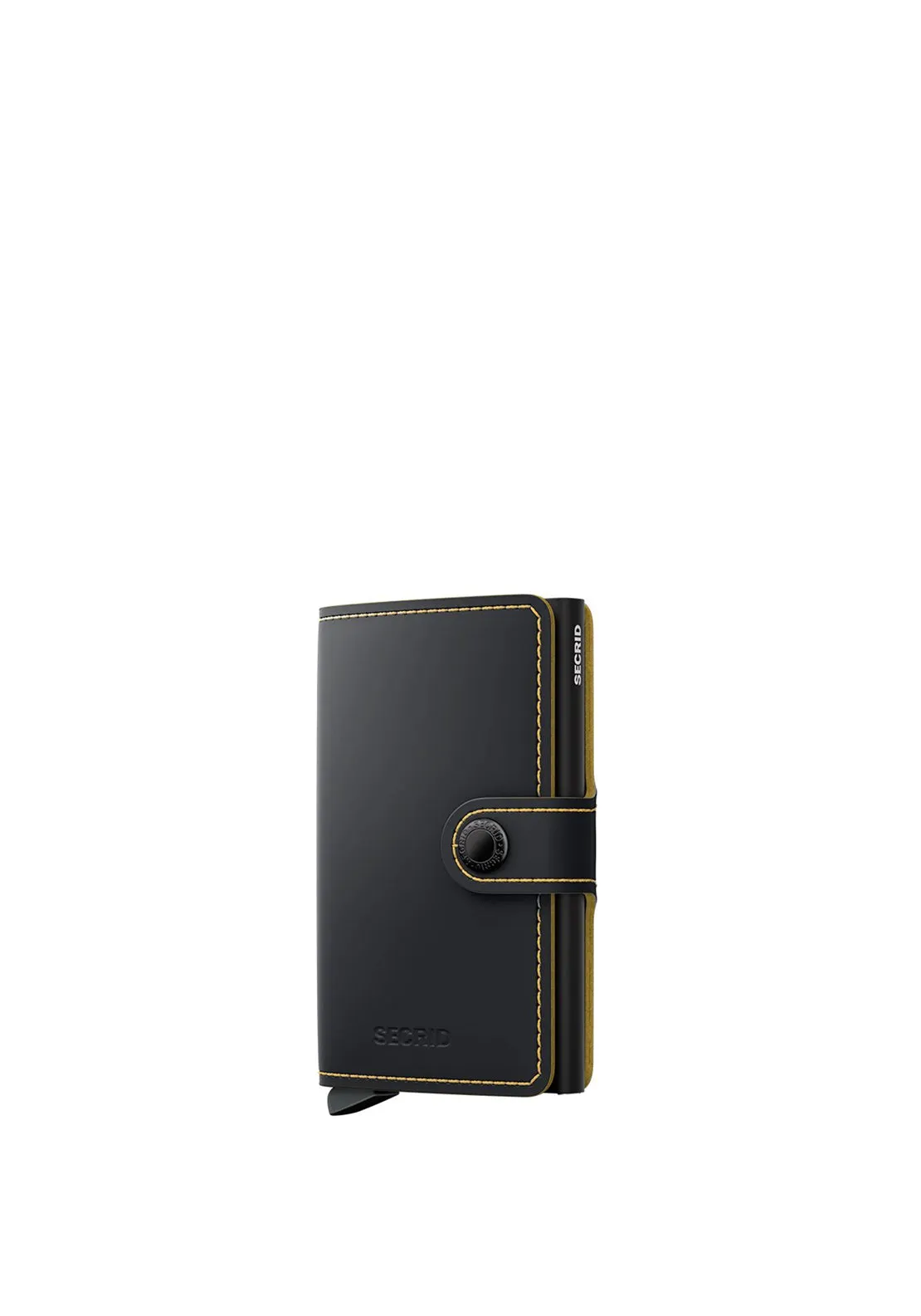 Secrid Mini Wallet, Matte Black & Ochre