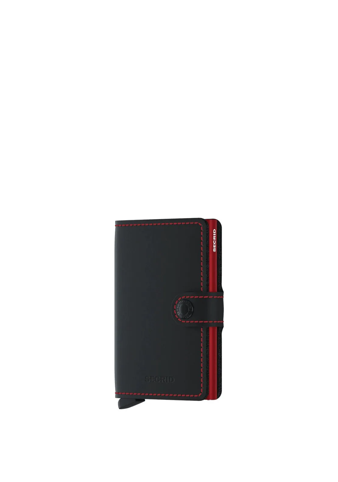 Secrid Mini Wallet, Matte Black & Red