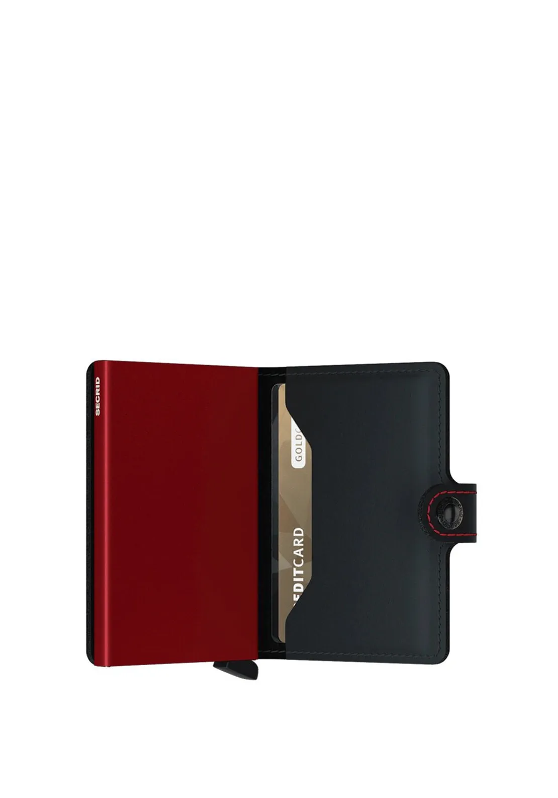 Secrid Mini Wallet, Matte Black & Red