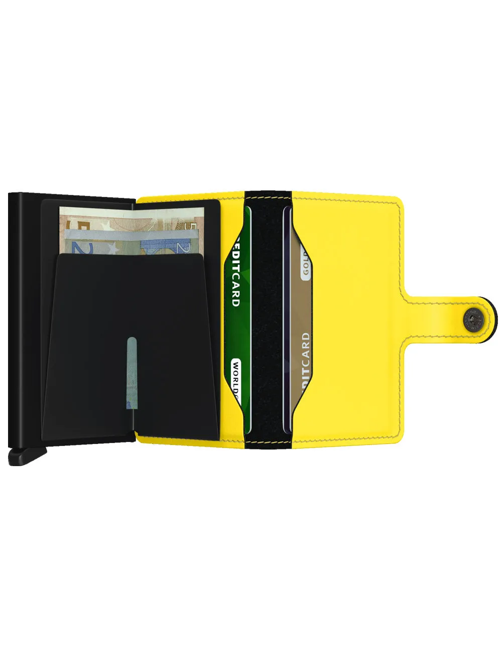 Secrid Mini Wallet Matte Black Yellow