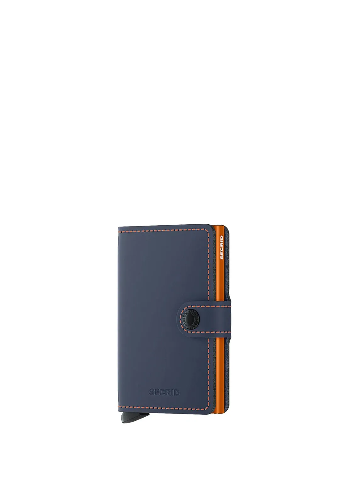 Secrid Mini Wallet, Matte Night Blue & Orange