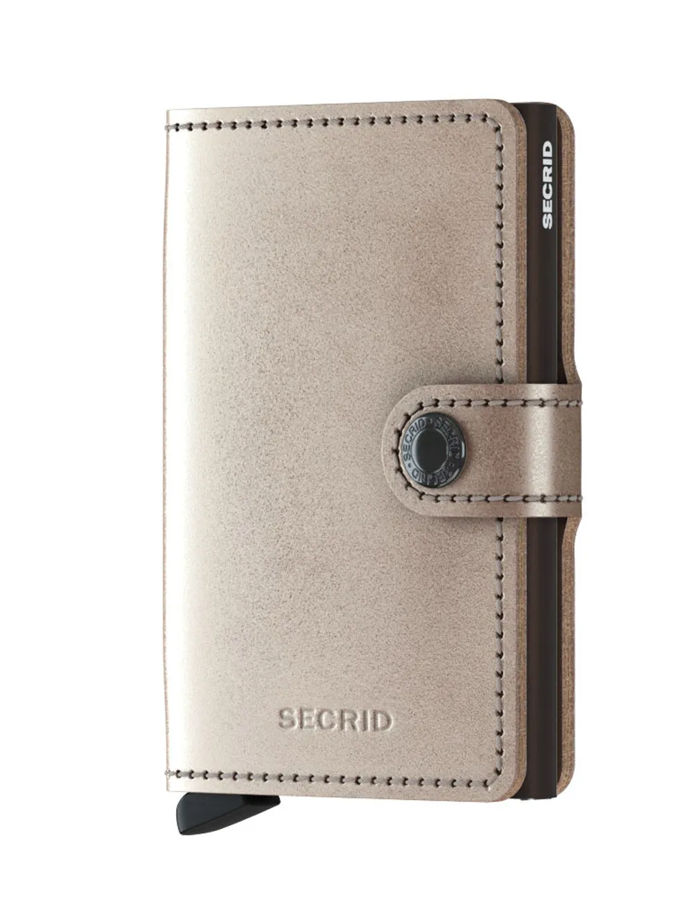 Secrid Mini Wallet Metallic Champagne Brown