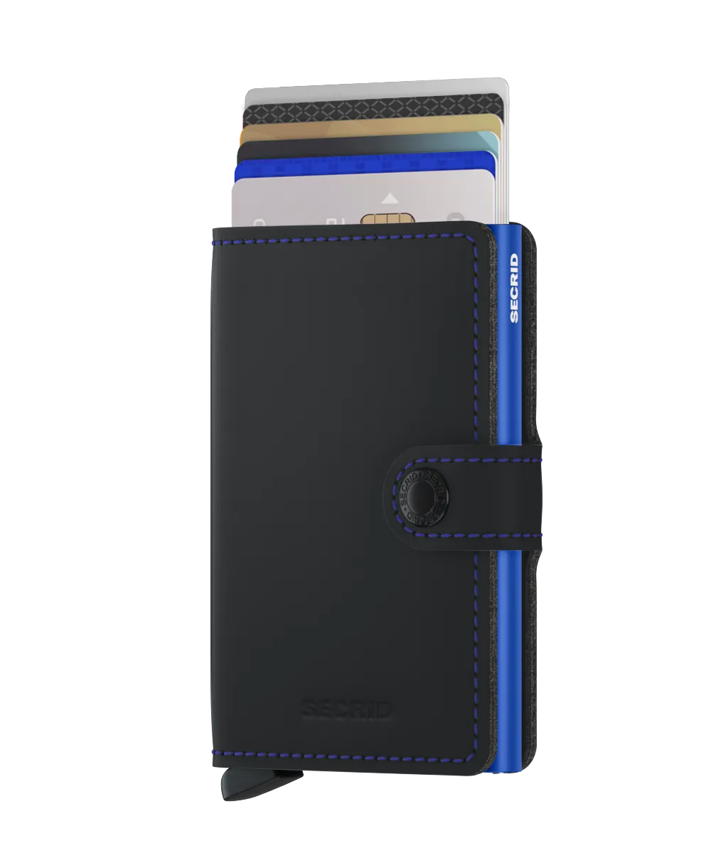 SECRID Miniwallet Matte - Black & Blue