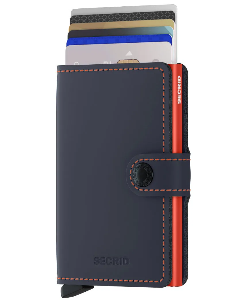 Secrid Miniwallet Matte Wallet Night Blue Orange