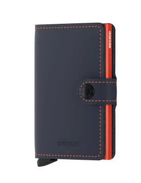 Secrid Miniwallet Matte Wallet Night Blue Orange