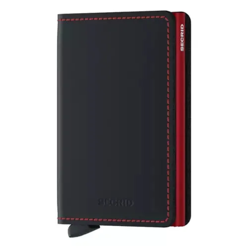 Secrid Original Slim Wallet  Matte - Black/Red