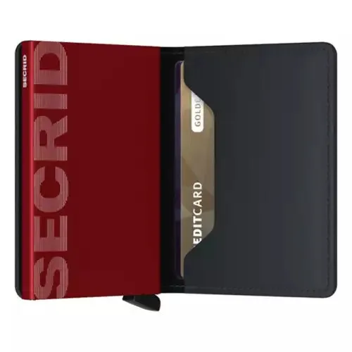 Secrid Original Slim Wallet  Matte - Black/Red