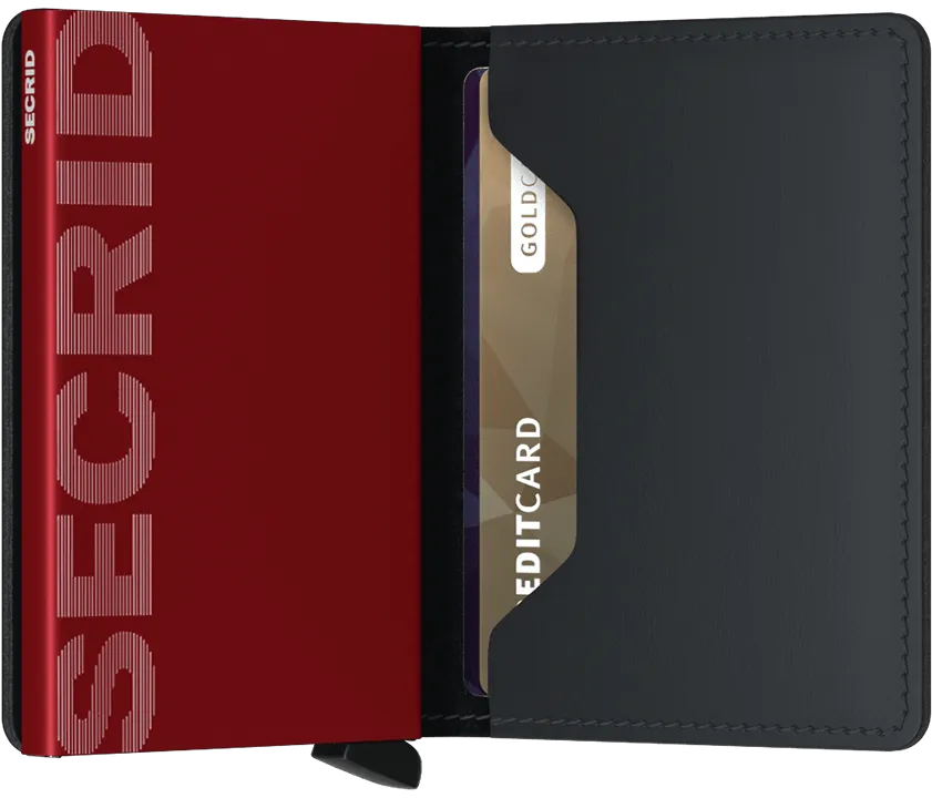 Secrid Slimwallet (Matte Black & Red)