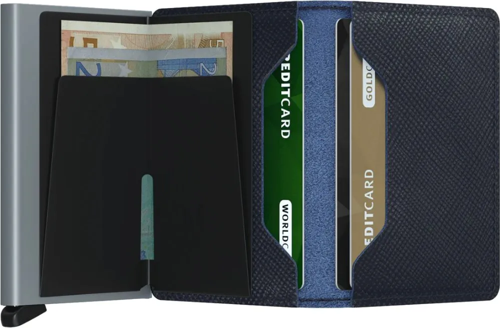 SECRID Slimwallet Saffiano Navy