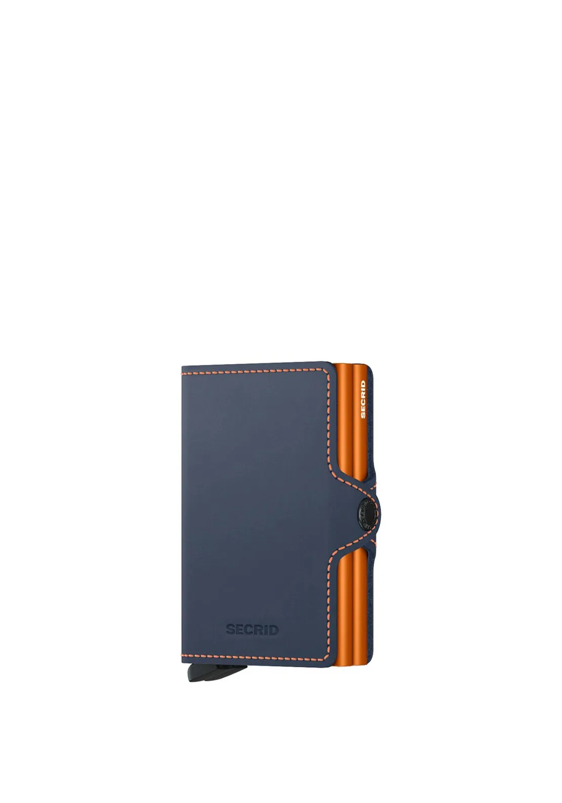 Secrid Twin Wallet, Matte Night Blue & Orange