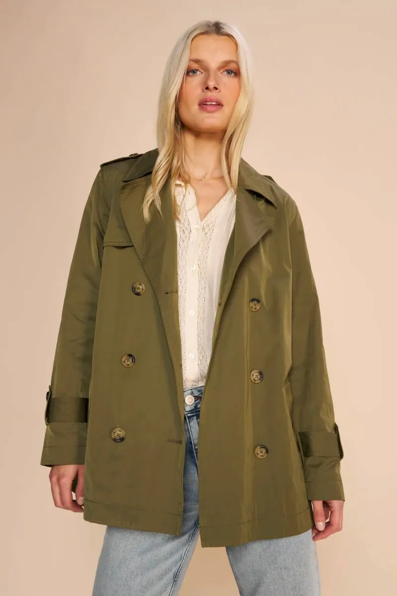 Silma Short Trenchcoat | Burnt Olive | Jakke fra Mos Mosh