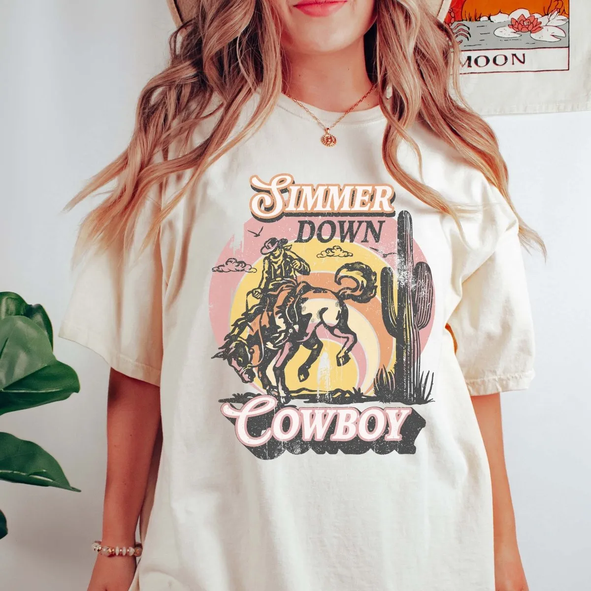 Simmer Down Cowboy Comfort Color Wholesale Tee - Fast Shipping