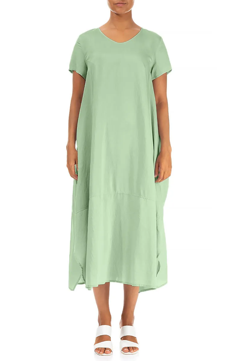 Single Pocket Green Sorbet Silk Bamboo Dress