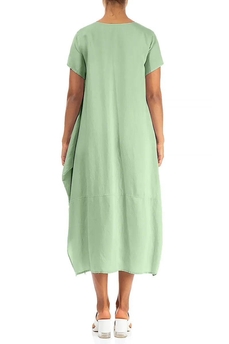 Single Pocket Green Sorbet Silk Bamboo Dress