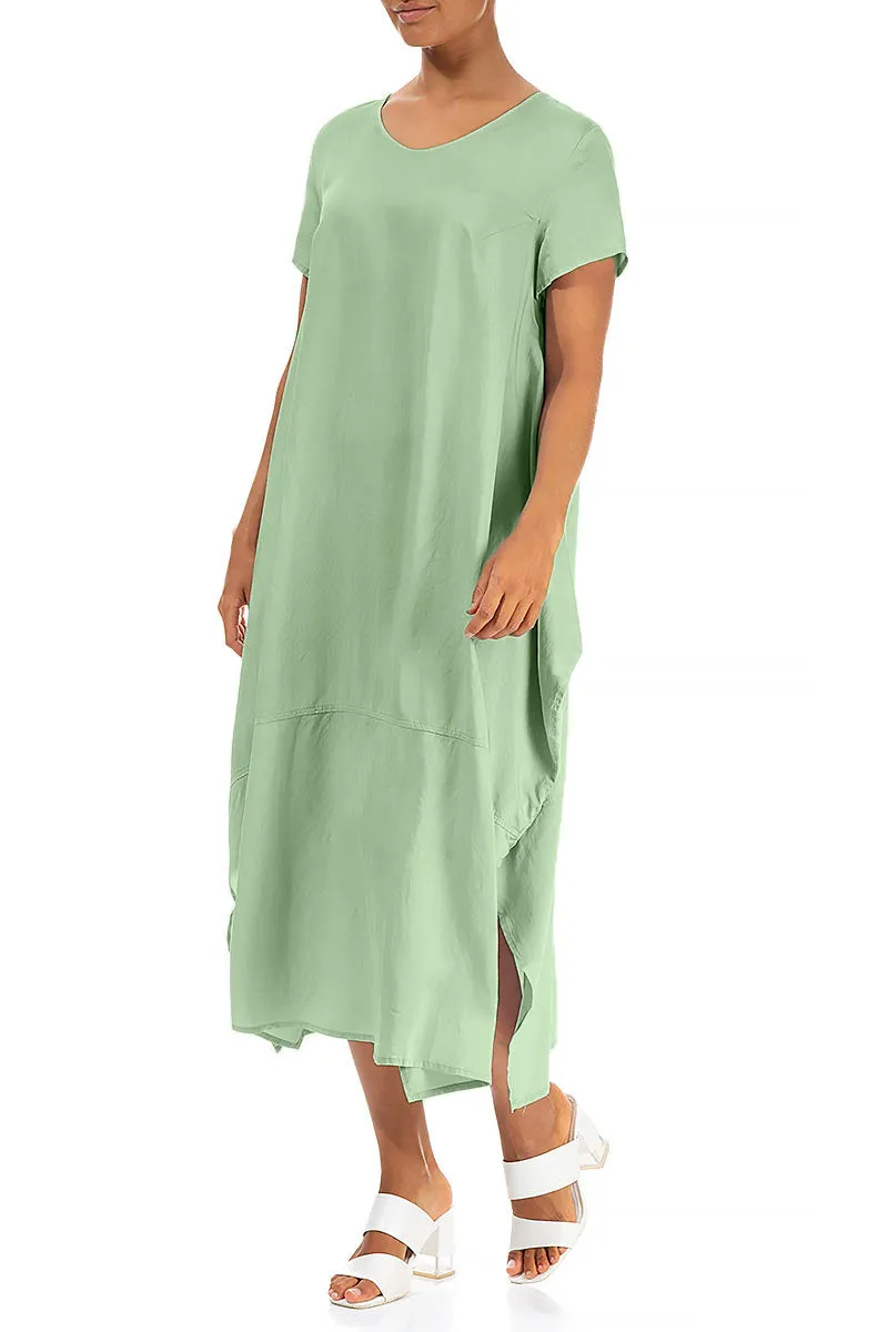 Single Pocket Green Sorbet Silk Bamboo Dress