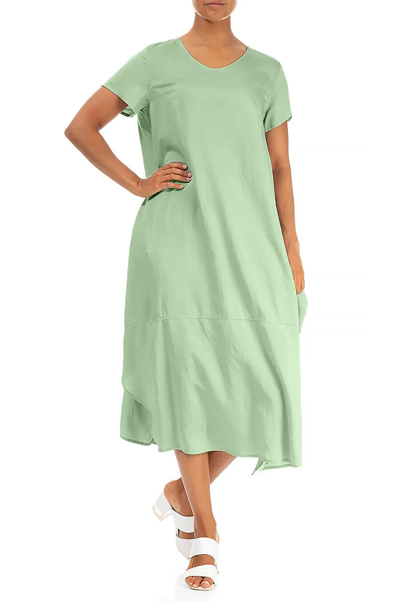 Single Pocket Green Sorbet Silk Bamboo Dress