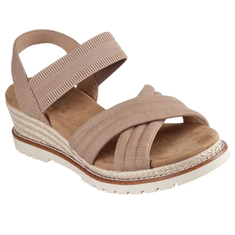 SKECHERS 114685 DESERT CHILL - SWEET Sandali Donna con Zeppa Tan