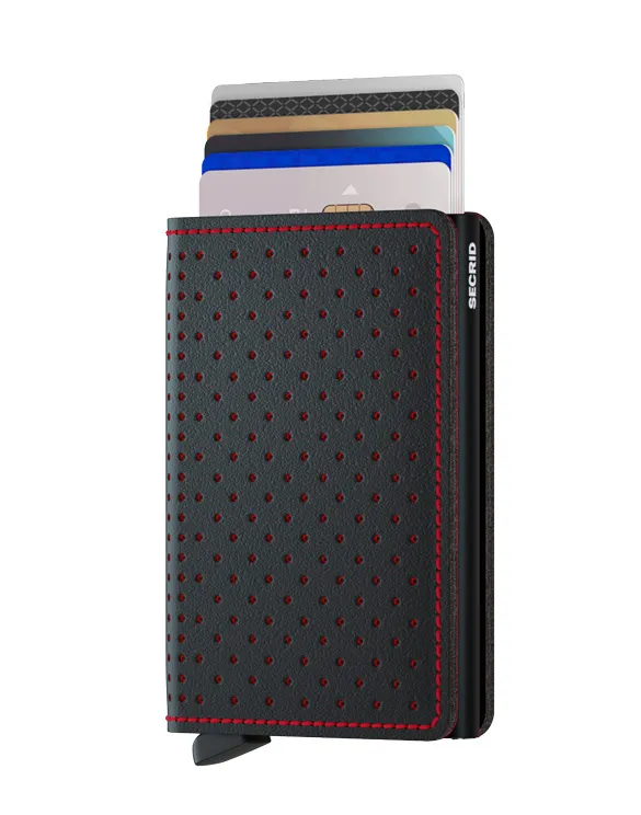 Slimwallet Perforated Black-Red Rahakott | Secrid | Watch Wear