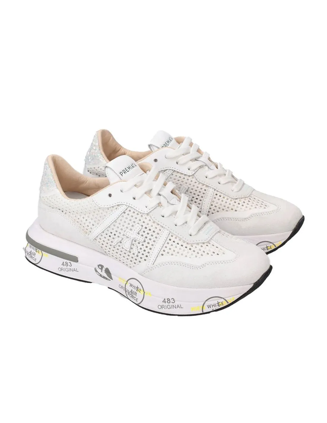 Sneakers Premiata donna Cassie 6341 bianche