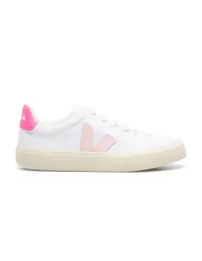 Sneakers Veja donna CA01034 Campo canvas bianco rosa