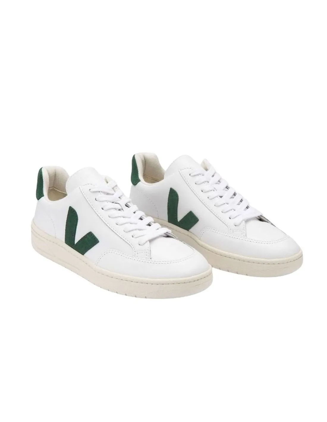 Sneakers Veja uomo XD0202 V12 leather bianco verde cyprus