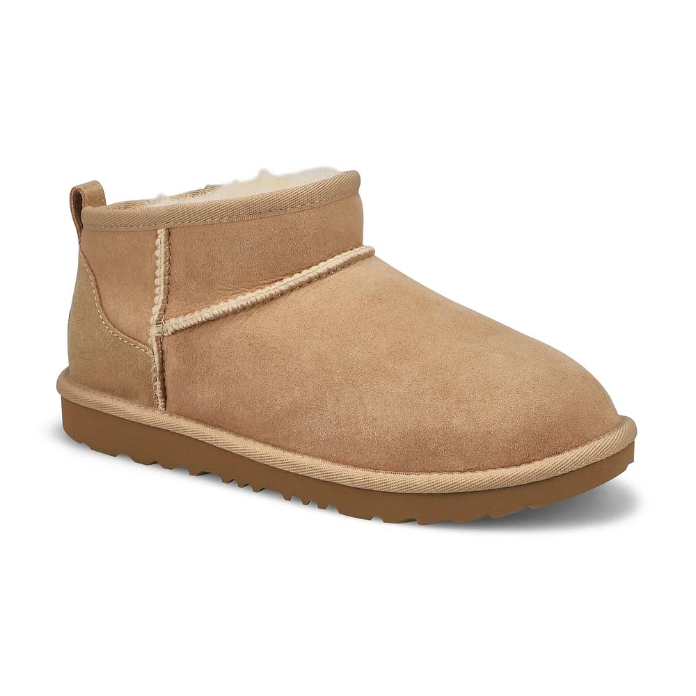 Soft Moc Girls Classic Ultra Mini Sheepskin Boot - Sand