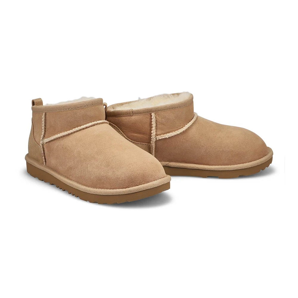 Soft Moc Girls Classic Ultra Mini Sheepskin Boot - Sand